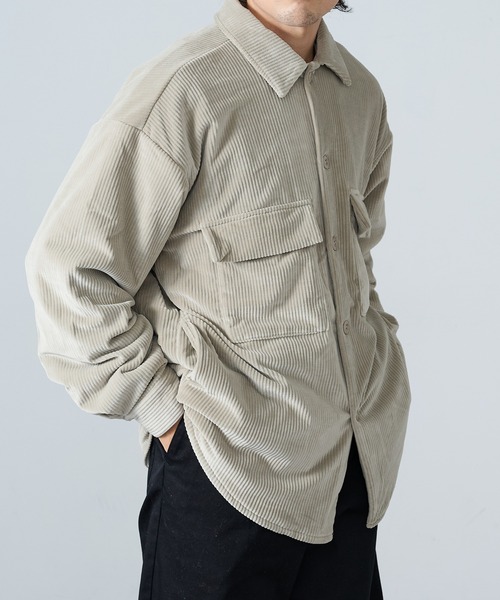 MAISON CLUB(メゾンクラブ)の「【MAISON CLUB】ストレッチコール裏シャギーCPOシャツ MZJ(シャツ/ブラウス・メンズ・ブラック/ブラウン/グレー・M/LL/L)」の16枚目の写真