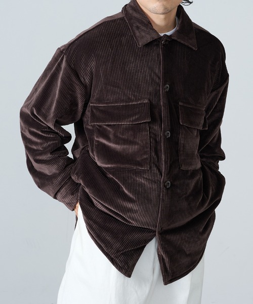 MAISON CLUB(メゾンクラブ)の「【MAISON CLUB】ストレッチコール裏シャギーCPOシャツ MZJ(シャツ/ブラウス・メンズ・ブラック/ブラウン/グレー・M/LL/L)」の9枚目の写真