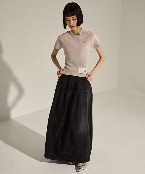 MIHARAYASUHIRO（ミハラヤスヒロ）の「【MIHARA YASUHIRO/ミハラヤスヒロ】SUN FADED MINI TEE/サンフェードミニTシャツ（Tシャツ/カットソー・レディース・ベージュ/ブラック・38/36）」の19枚目の写真