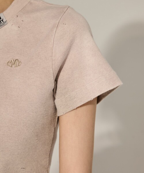 MIHARAYASUHIRO（ミハラヤスヒロ）の「【MIHARA YASUHIRO/ミハラヤスヒロ】SUN FADED MINI TEE/サンフェードミニTシャツ（Tシャツ/カットソー・レディース・ベージュ/ブラック・38/36）」の8枚目の写真