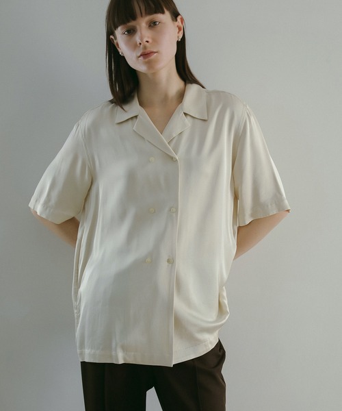MANOF (マノフ) SATIN OVER SHIRTS / サテンオーバーシャツ MANOF マノフ “SATIN OVER SHIRT” サテンオーバーシャツ | t / wo