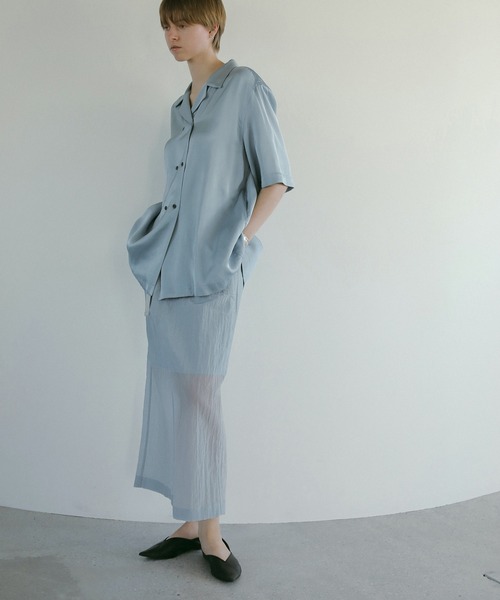 SATIN OVER SHIRTS（シャツ/ブラウス）｜MANOF（マノフ）の 