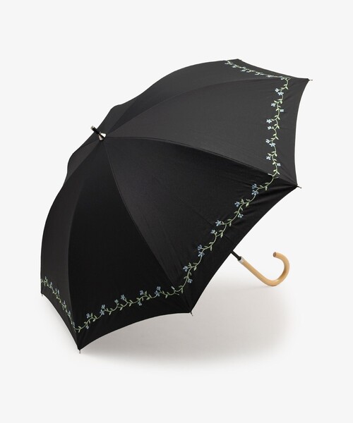 Afternoon Tea（アフタヌーンティー）の「小花刺繍晴雨兼用長傘 日傘（長傘・レディース・ブラック/ネイビー・ONE SIZE）」の2枚目の写真