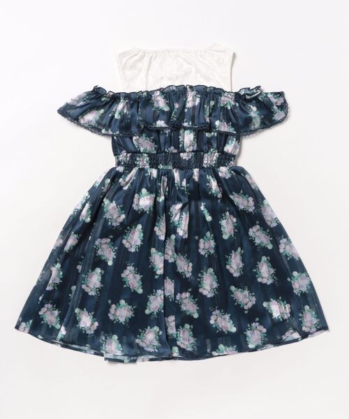 axes femme(アクシーズファム)の「ミルフィーユローズ柄ワンピース(ワンピース・キッズ・ネイビー/ラベンダー・MEDIUM/LARGE/X-LARGE)」の3枚目の写真