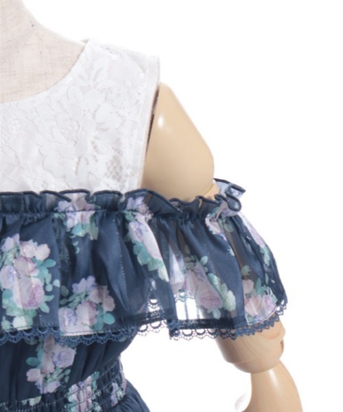 axes femme(アクシーズファム)の「ミルフィーユローズ柄ワンピース(ワンピース・キッズ・ネイビー/ラベンダー・MEDIUM/LARGE/X-LARGE)」の15枚目の写真