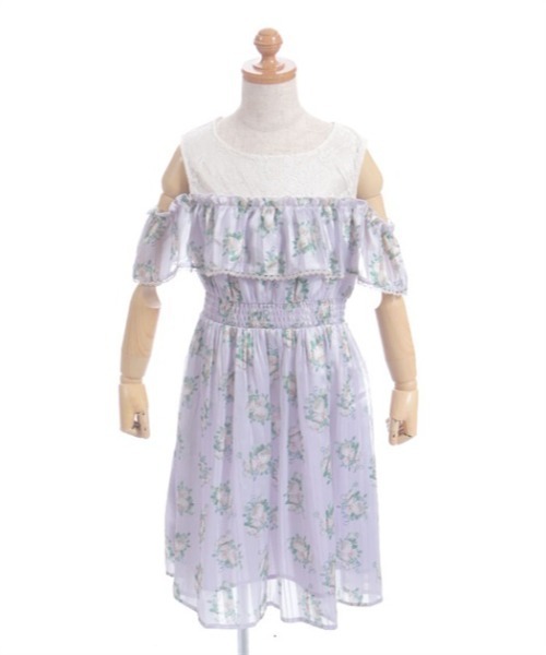 axes femme(アクシーズファム)の「ミルフィーユローズ柄ワンピース(ワンピース・キッズ・ネイビー/ラベンダー・MEDIUM/LARGE/X-LARGE)」の13枚目の写真
