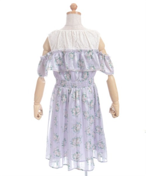 axes femme(アクシーズファム)の「ミルフィーユローズ柄ワンピース(ワンピース・キッズ・ネイビー/ラベンダー・MEDIUM/LARGE/X-LARGE)」の11枚目の写真