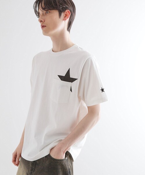 tk.TAKEO KIKUCHI（ティーケータケオキクチ）の「スターTシャツアソート（Tシャツ/カットソー・メンズ・ホワイト/ネイビー/ブラック系/ブラック/ホワイト系1/オリーブ系・01/02/03/04）」の9枚目の写真