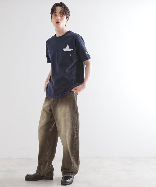 tk.TAKEO KIKUCHI（ティーケータケオキクチ）の「スターTシャツアソート（Tシャツ/カットソー・メンズ・ホワイト/ネイビー/ブラック系/ブラック/ホワイト系1/オリーブ系・01/02/03/04）」の22枚目の写真