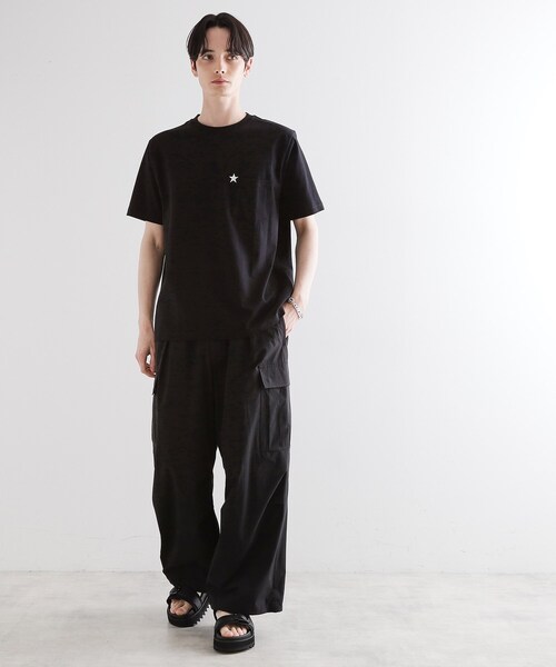 tk.TAKEO KIKUCHI（ティーケータケオキクチ）の「スターTシャツアソート（Tシャツ/カットソー・メンズ・ホワイト/ネイビー/ブラック系/ブラック/ホワイト系1/オリーブ系・01/02/03/04）」の15枚目の写真