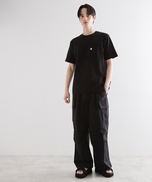 tk.TAKEO KIKUCHI（ティーケータケオキクチ）の「スターTシャツアソート（Tシャツ/カットソー・メンズ・ホワイト/ネイビー/ブラック系/ブラック/ホワイト系1/オリーブ系・01/02/03/04）」の14枚目の写真