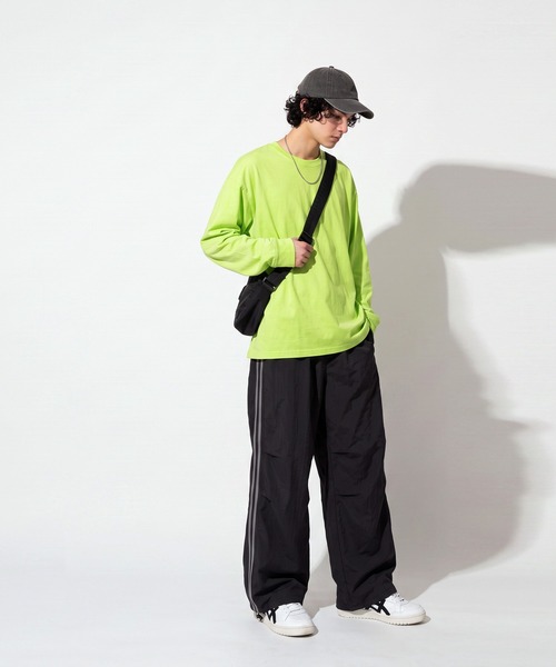 antiqua(アンティカ)の「配色 ダブルライン ワイドパンツ(その他パンツ・レディース・カーキ/ブラック・ONESIZE)」の10枚目の写真