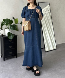 prose verse | フロントギャザーマーメイドデニムワンピース(ワンピース)