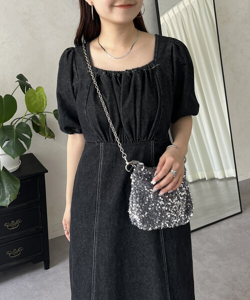 prose verse（プロズヴェール）の「フロントギャザーマーメイドデニムワンピース（ワンピース・レディース・ブルー/ブラック・MEDIUM/LARGE/PM/PL）」の21枚目の写真