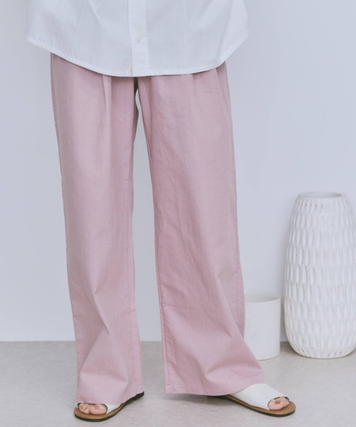 Libra Cue（リブラ キュー）の「デニムイージーパンツ（デニムパンツ・レディース・ネイビー/ホワイト/ブラック/ピンク/グレー・FREE）」の5枚目の写真