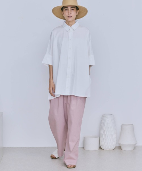 Libra Cue（リブラ キュー）の「デニムイージーパンツ（デニムパンツ・レディース・ネイビー/ホワイト/ブラック/ピンク/グレー・FREE）」の12枚目の写真