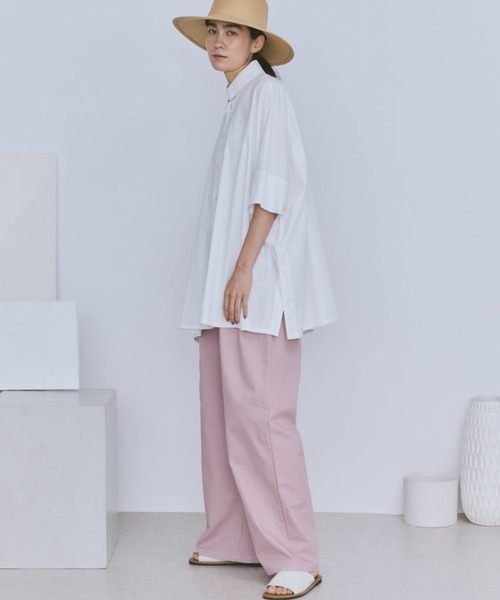 Libra Cue（リブラ キュー）の「デニムイージーパンツ（デニムパンツ・レディース・ネイビー/ホワイト/ブラック/ピンク/グレー・FREE）」の15枚目の写真