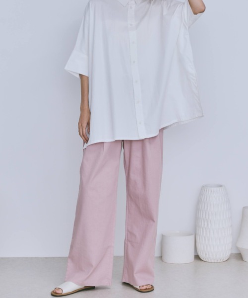 Libra Cue（リブラ キュー）の「デニムイージーパンツ（デニムパンツ・レディース・ネイビー/ホワイト/ブラック/ピンク/グレー・FREE）」の8枚目の写真