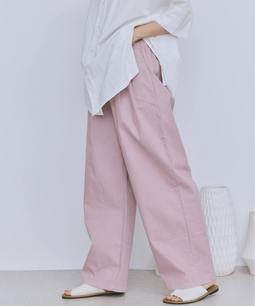 Libra Cue（リブラ キュー）の「デニムイージーパンツ（デニムパンツ・レディース・ネイビー/ホワイト/ブラック/ピンク/グレー・FREE）」の9枚目の写真