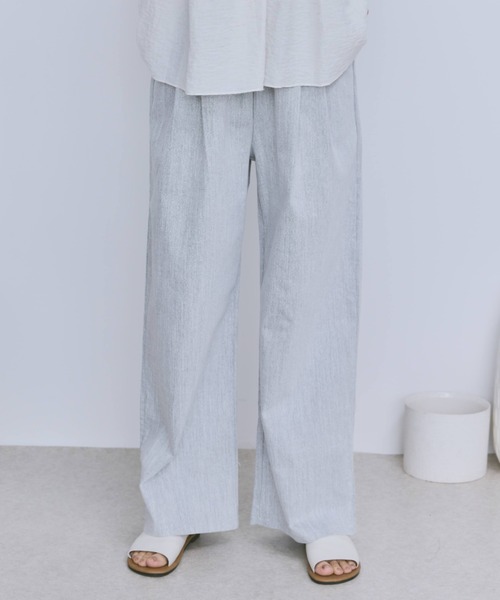 Libra Cue（リブラ キュー）の「デニムイージーパンツ（デニムパンツ・レディース・ネイビー/ホワイト/ブラック/ピンク/グレー・FREE）」の16枚目の写真