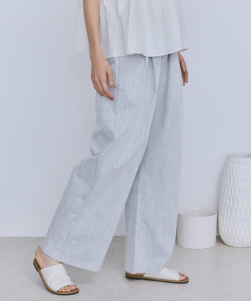 Libra Cue（リブラ キュー）の「デニムイージーパンツ（デニムパンツ・レディース・ネイビー/ホワイト/ブラック/ピンク/グレー・FREE）」の17枚目の写真