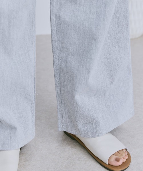 Libra Cue（リブラ キュー）の「デニムイージーパンツ（デニムパンツ・レディース・ネイビー/ホワイト/ブラック/ピンク/グレー・FREE）」の6枚目の写真