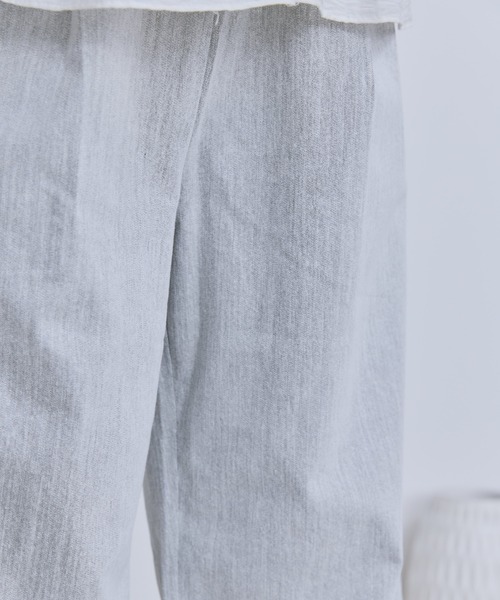 Libra Cue（リブラ キュー）の「デニムイージーパンツ（デニムパンツ・レディース・ネイビー/ホワイト/ブラック/ピンク/グレー・FREE）」の7枚目の写真