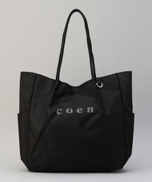 【再入荷/新色登場】 coen（コーエン） ロゴ ポリキャンバストートバッグ（Lサイズ）