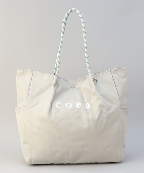 coen(コーエン)の「【追加】 coen(コーエン) ロゴ ポリキャンバストートバッグ(Lサイズ)(トートバッグ・レディース・ブラック/オリーブ/グレー/ネイビー/ベージュ・FREE)」の14枚目の写真