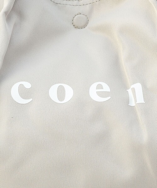 coen(コーエン)の「【再入荷・新色登場】 coen(コーエン) ロゴ ポリキャンバストートバッグ(Lサイズ)(トートバッグ・レディース・ブラック/オリーブ/グレー/ネイビー/ベージュ/その他1/オフホワイト・FREE)」の12枚目の写真
