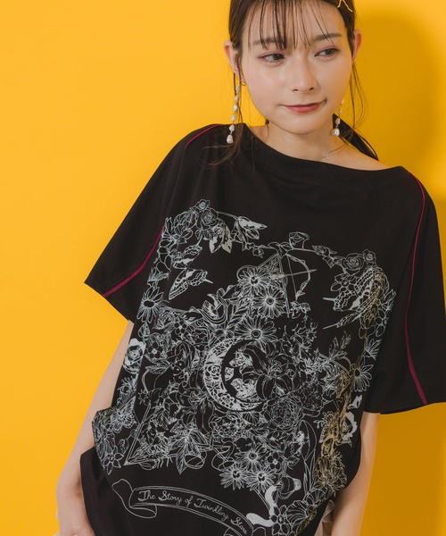 公式サイト 552239：星座と花の箔ラバープリントチュニック（Tシャツ トップス