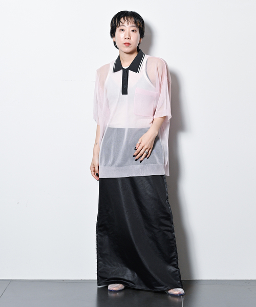 CITYSHOP（シティーショップ）の「CUTOFF STRAIGHT スカート（スカート・レディース・ブラック/ホワイト・36/38）」の6枚目の写真