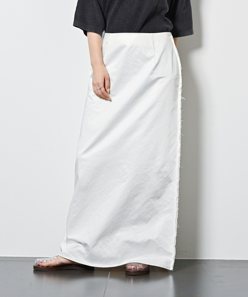 CITYSHOP（シティーショップ）の「CUTOFF STRAIGHT スカート（スカート・レディース・ブラック/ホワイト・36/38）」の9枚目の写真