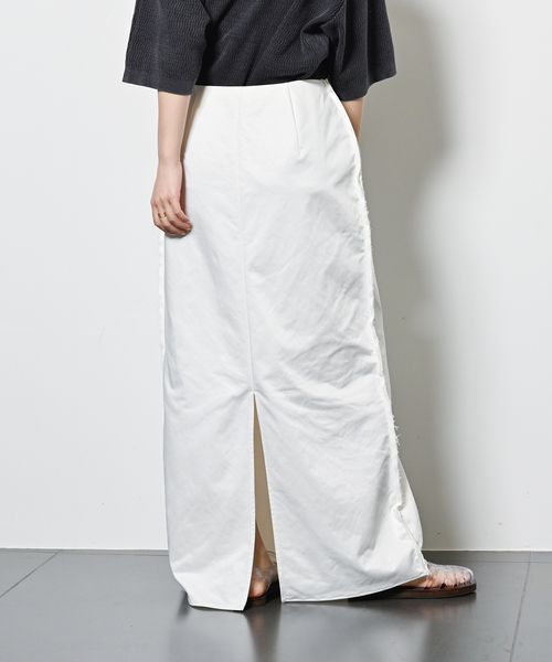 CITYSHOP（シティーショップ）の「CUTOFF STRAIGHT スカート（スカート・レディース・ブラック/ホワイト・36/38）」の10枚目の写真