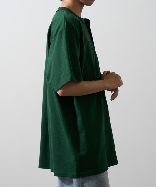 CalCru（カルクルー）の「【CalCru】ヘンリーネック 7.2oz Tシャツ UNTR（Tシャツ/カットソー・メンズ・グリーン/ネイビー/ブラック/グレー・M/L/XL）」の20枚目の写真