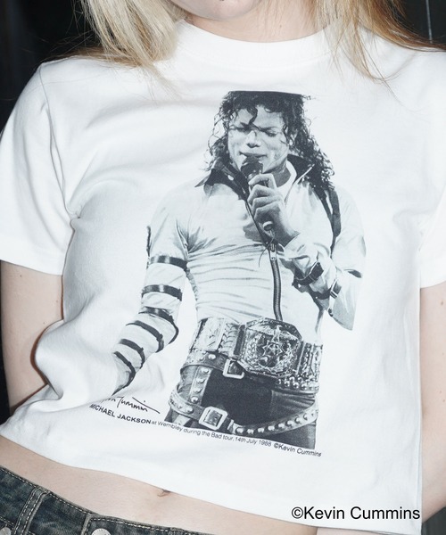 CULTURE SUPPLY（カルチャー サプライ）の「Photo Tee Michael Jackson（Tシャツ/カットソー・メンズ・ホワイト/ブラック・MEDIUM/LARGE/X-LARGE/SHORT）」の5枚目の写真