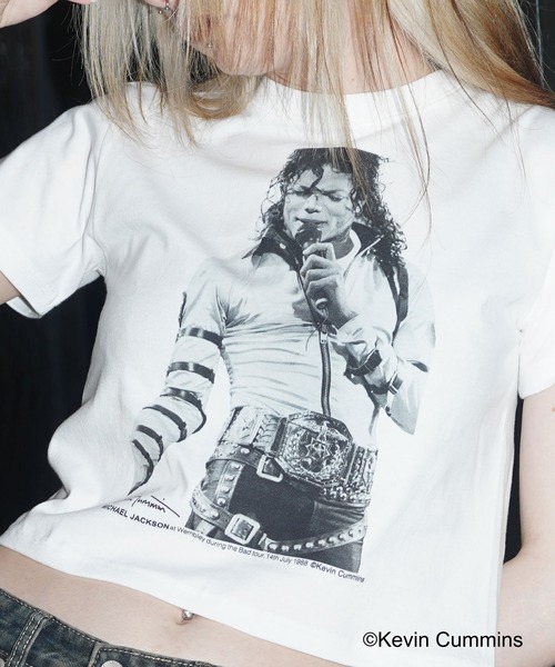 CULTURE SUPPLY（カルチャー サプライ）の「Photo Tee Michael Jackson（Tシャツ/カットソー・メンズ・ホワイト/ブラック・MEDIUM/LARGE/X-LARGE/SHORT）」の7枚目の写真
