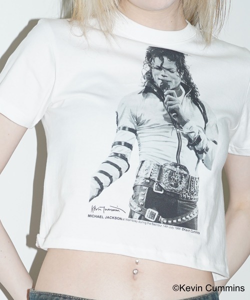 CULTURE SUPPLY（カルチャー サプライ）の「Photo Tee Michael Jackson（Tシャツ/カットソー・メンズ・ホワイト/ブラック・MEDIUM/LARGE/X-LARGE/SHORT）」の9枚目の写真