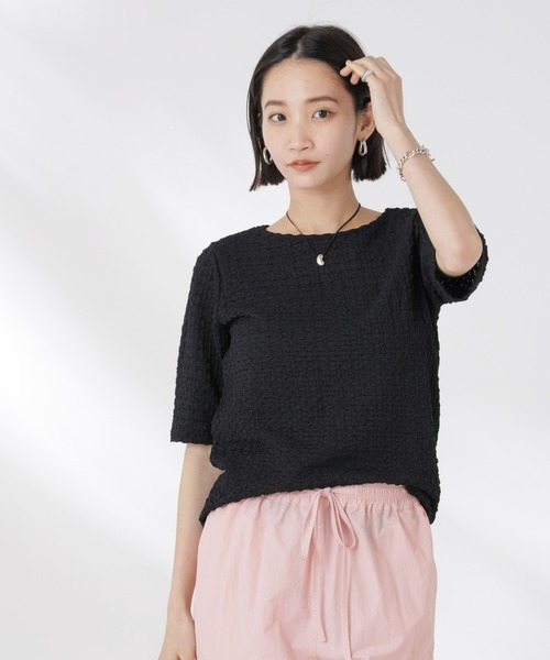 セール】カットサッカークルーネックTシャツ（Tシャツ