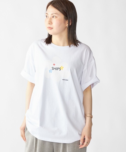 SHIPS.me(シップスミー)の「【ZOZO限定】SHIPS.me x NICK GEAR: プリントロゴTシャツ(Tシャツ/カットソー・メンズ・ブラック系その他/ブラック/ホワイト/ホワイト系その他・S/M/L/XL)」の11枚目の写真