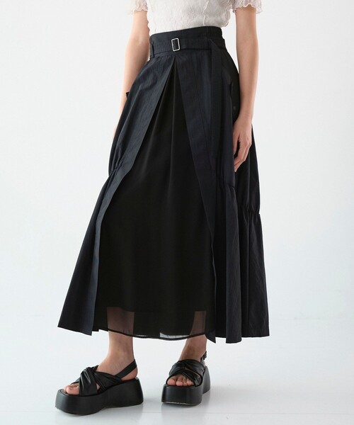 ゆゆ様ブラック1スカート スカート 撥水 ロング[品番：HHHW0004393]｜HUG.U（ハグユー）の