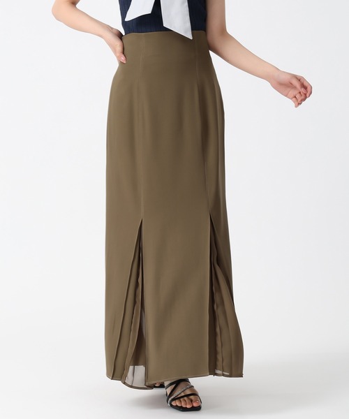 31 Sons de mode（トランテアン　ソン　ドゥ　モード）の「2026SS新色 異素材プリーツマーメイドスカート（スカート・レディース・ブラウン/ブラック/アイボリー/ダークブラウン/グリーン・S/M）」の7枚目の写真