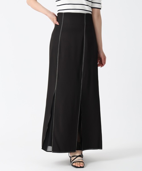 31 Sons de mode（トランテアン　ソン　ドゥ　モード）の「2026SS新色 異素材プリーツマーメイドスカート（スカート・レディース・ブラウン/ブラック/アイボリー/ダークブラウン/グリーン・S/M）」の21枚目の写真