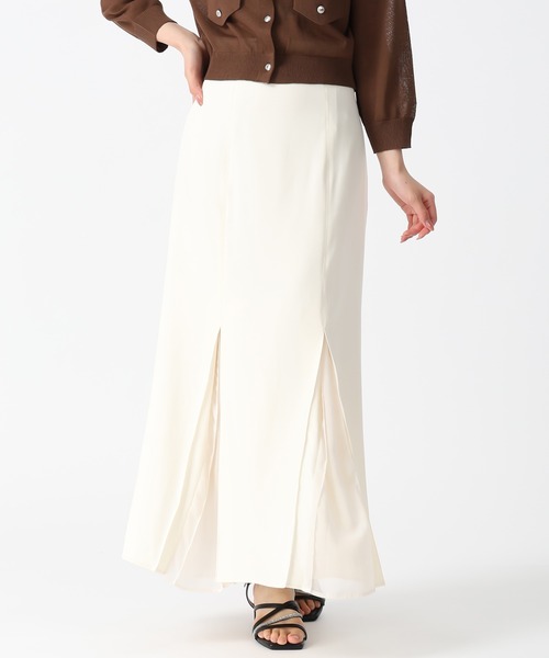 31 Sons de mode（トランテアン　ソン　ドゥ　モード）の「2026SS新色 異素材プリーツマーメイドスカート（スカート・レディース・ブラウン/ブラック/アイボリー/ダークブラウン/グリーン・S/M）」の19枚目の写真