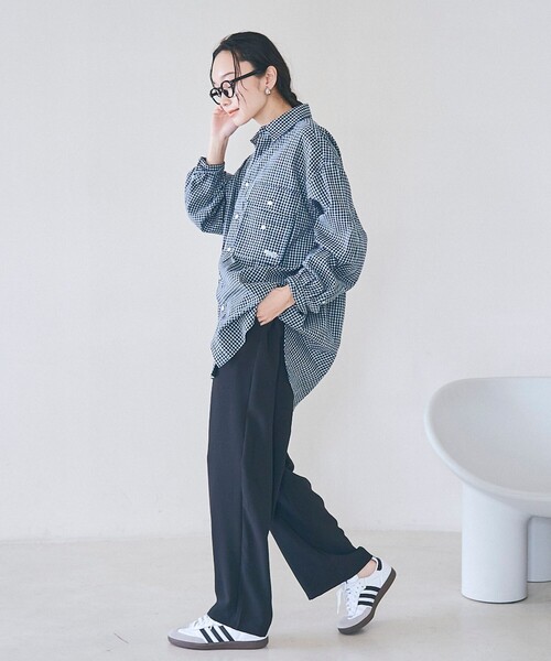 PENNEYS(ぺニーズ)の「PENNEYS(ぺニーズ)別注 シアーチェックシャツ(シャツ/ブラウス・レディース・オフホワイト/ライトブルー/ネイビー・FREE)」の21枚目の写真