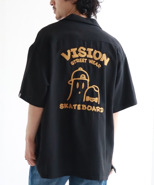 新品 WIND AND SEA ×VISION STREETミントグリーン 半袖 ヴィジョン ストリート ウェア VISION STREET WEAR ゴースト刺繍