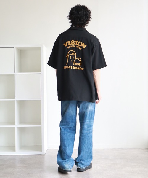 VISION STREET WEAR(ヴィジョンストリートウェア)の「【VISION STREET WEAR/ヴィジョンストリートウェア】ゴーストスケーター チェーン刺繍 オープンカラー半袖シャツ(シャツ/ブラウス・メンズ・ライトグレー/ブラック/サックスブルー・M/L/LL)」の17枚目の写真
