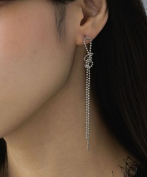 【LA MUE】ロングボールチェーンピアス
