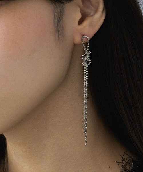 LA MUE】ロングボールチェーンピアス（ピアス（両耳用））｜LA