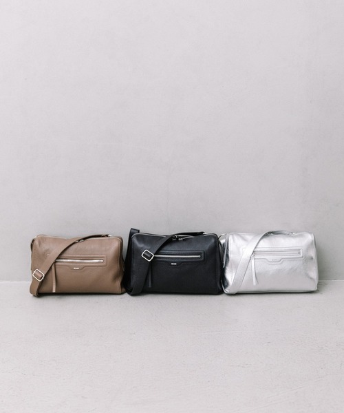 Beau're（ヴュレ）の「BEAURE Box Body Bag（ボディバッグ/ウエストポーチ・レディース・ブラック/シルバー/モカ・FREE）」の7枚目の写真